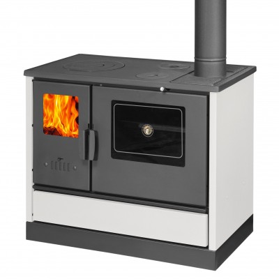 Fogão à lenha Balkan Energy 4020 Branco, com ferro fundido, 7.9kW - Fogões a lenha