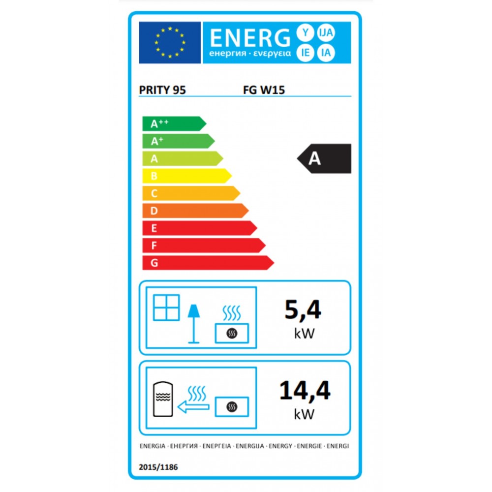 Salamandra a lenha para aquecimento central com forno Prity FG W15, 19.8kW | Salamandras a lenha para aquecimento central | Salamandras a lenha |