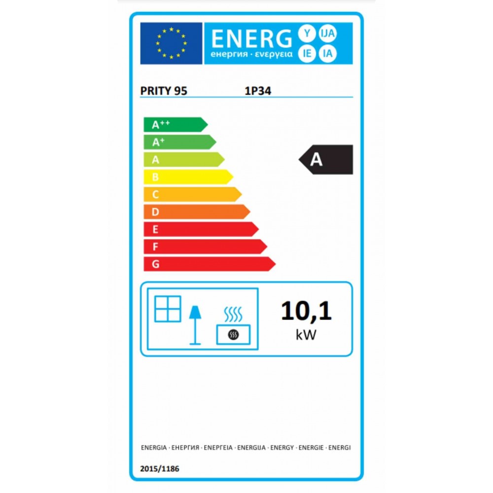 Fogão à lenha Prity 1P34, 10.1kW | Fogões a lenha | Lenha |