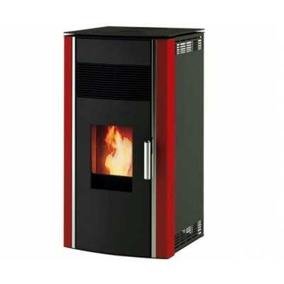 Salamandra a pellets Alfa Plam Luca, Vermelho, 8 kW - Produtos para comparar