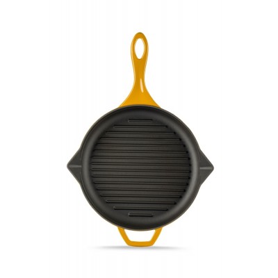 Frigideira de grelha em ferro fundido esmaltada Hosse, Dijon, Ф24cm - Frigideira de grelha em ferro fundido