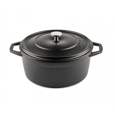 Panela funda de ferro fundido Hosse, Black Onyx, Ф24 - Panela de ferro fundido