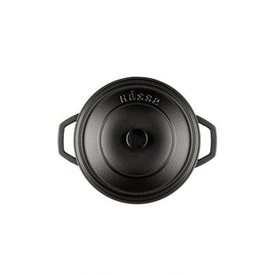 Jogo de panelas de ferro fundido de 3 partes Hosse, Black Onyx - Jogo de panelas de ferro fundido