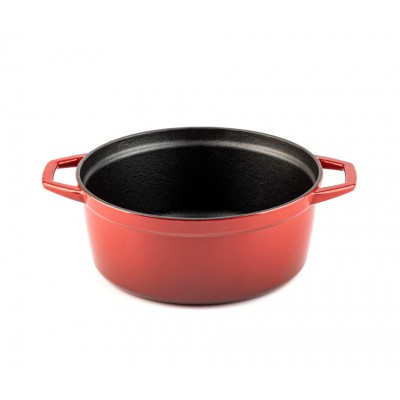 Panela funda de ferro fundido Hosse, Rubin, Ф24 - Panela de ferro fundido