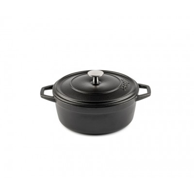 Panela funda de ferro fundido Hosse, Black Onyx, Ф12 - Panela de ferro fundido
