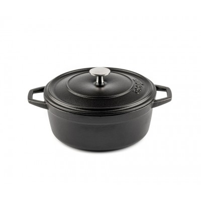 Panela funda de ferro fundido Hosse, Black Onyx, Ф20 - Panela de ferro fundido