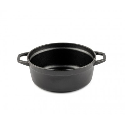 Panela funda de ferro fundido Hosse, Black Onyx, Ф20 - Panela de ferro fundido