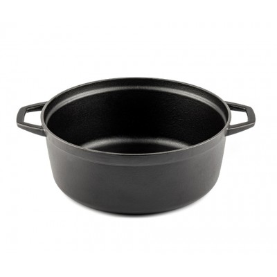 Panela funda de ferro fundido Hosse, Black Onyx, Ф28 - Panela de ferro fundido