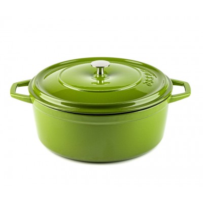 Panela funda de ferro fundido Hosse, Bamboo, Ф28 - Panela de ferro fundido