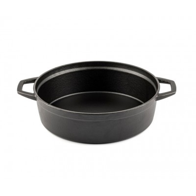 Panela rasa de ferro fundido Hosse, Black Onyx, Ф26 - Panela de ferro fundido