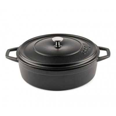 Panela rasa de ferro fundido Hosse, Black Onyx, Ф28 - Panela de ferro fundido