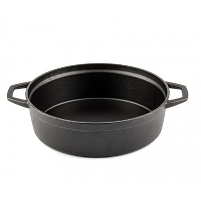 Panela rasa de ferro fundido Hosse, Black Onyx, Ф28 - Panela de ferro fundido