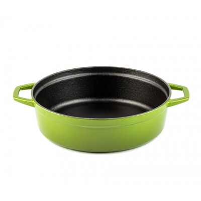Panela rasa de ferro fundido Hosse, Bamboo, Ф28 - Panela de ferro fundido