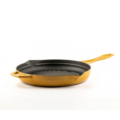 Frigideira de grelha em ferro fundido esmaltada Hosse, Dijon, Ф24cm - Frigideira de grelha em ferro fundido