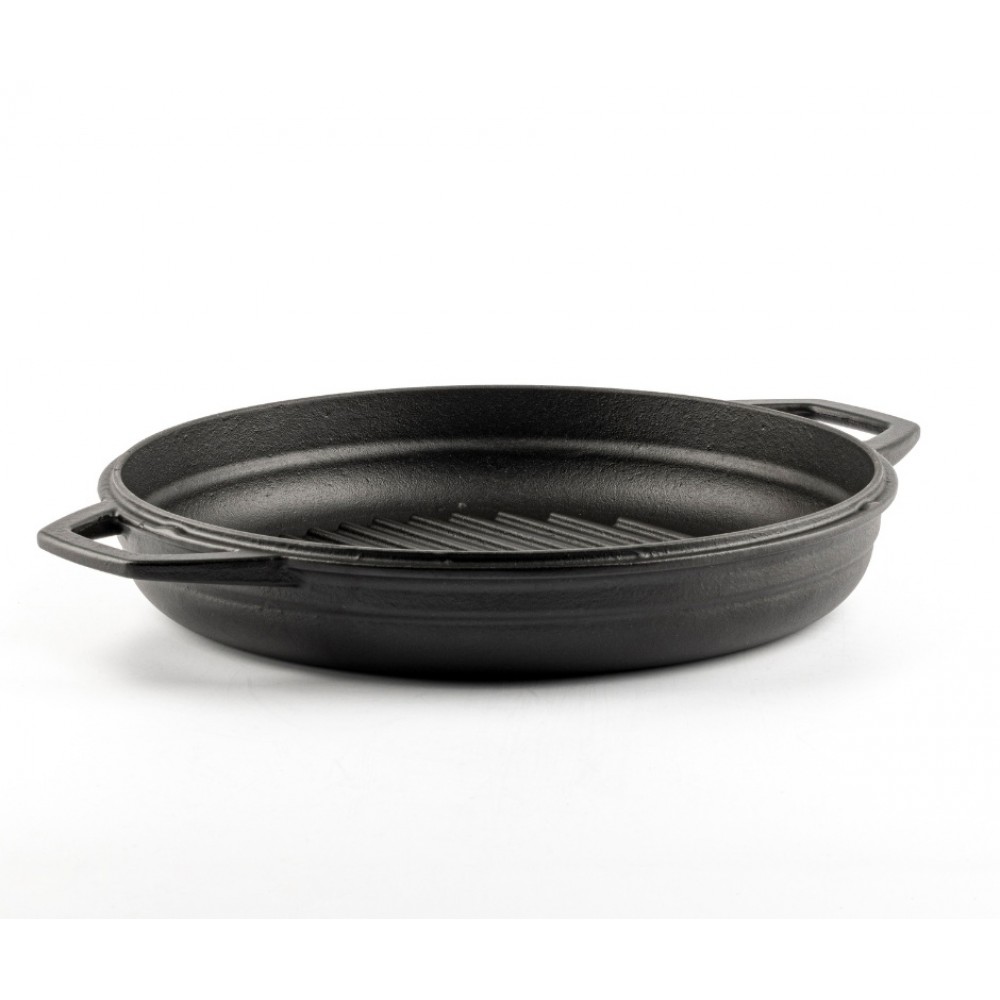 Frigideira de grelha em ferro fundido esmaltada Hosse, Black Onyx, Ф22cm