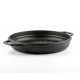 Frigideira de grelha em ferro fundido esmaltada Hosse, Black Onyx, Ф22cm | Frigideira de ferro fundido plana | Frigideira de ferro fundido |