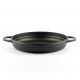 Frigideira de grelha em ferro fundido esmaltada Hosse, Black Onyx, Ф22cm | Frigideira de ferro fundido plana | Frigideira de ferro fundido |