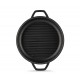 Frigideira de grelha em ferro fundido esmaltada Hosse, Black Onyx, Ф22cm | Frigideira de ferro fundido plana | Frigideira de ferro fundido |
