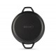 Frigideira de grelha em ferro fundido esmaltada Hosse, Black Onyx, Ф22cm | Frigideira de ferro fundido plana | Frigideira de ferro fundido |