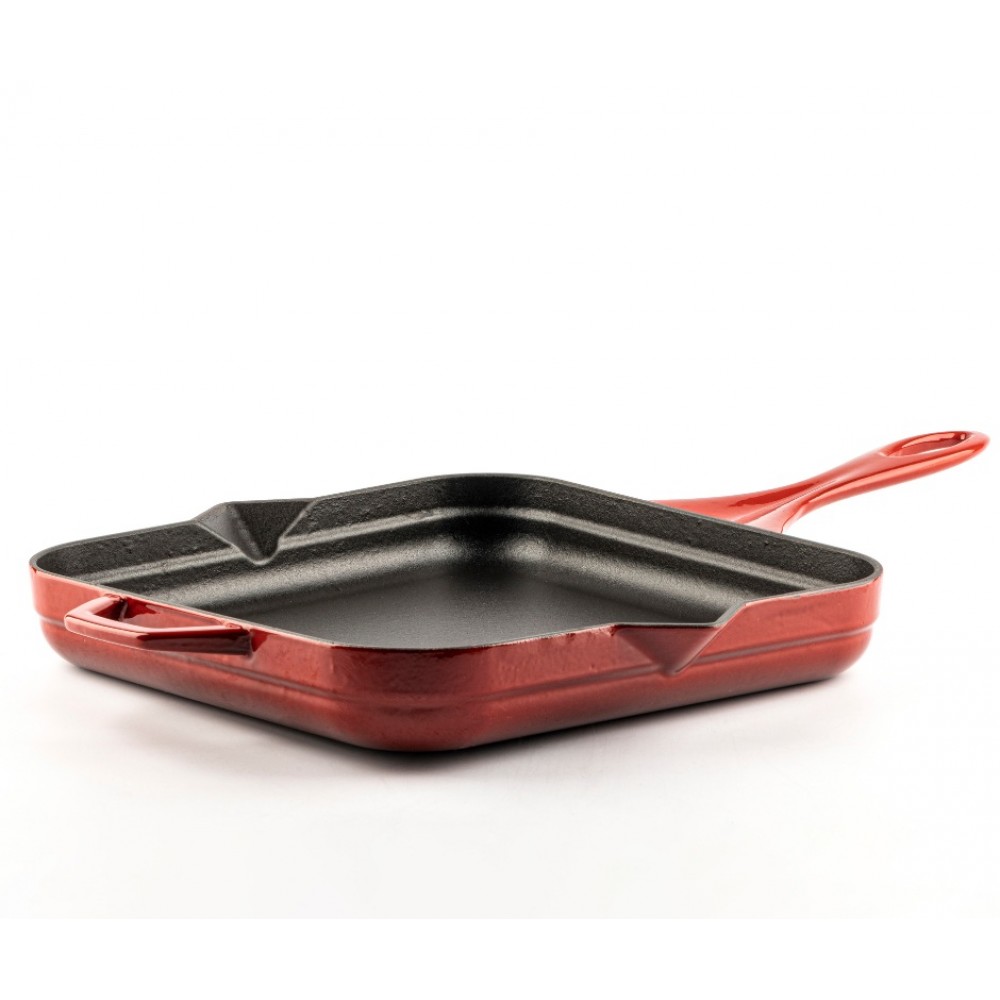 Frigideira de ferro fundido esmaltada Hosse, Rubin, 28x28cm