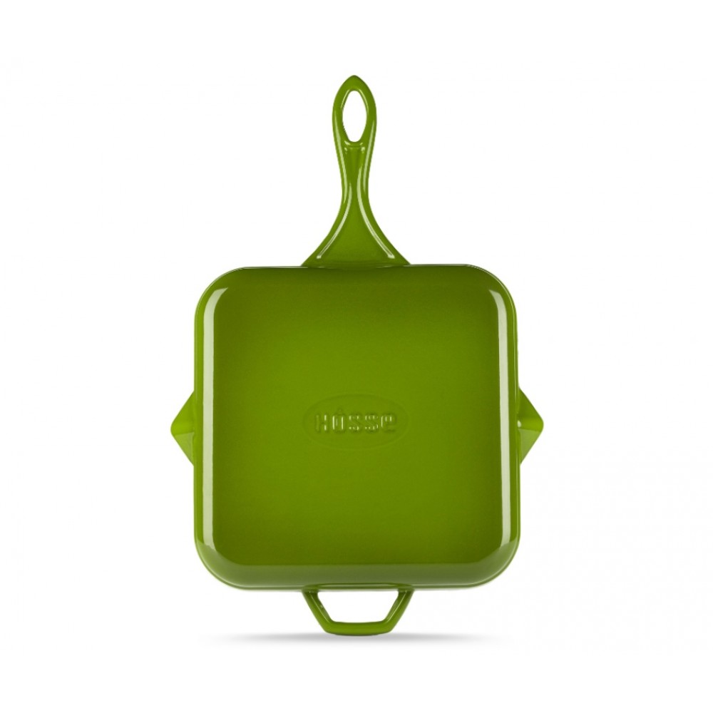 Frigideira de ferro fundido esmaltada Hosse, Bamboo, 28x28cm | Frigideira de ferro fundido plana | Frigideira de ferro fundido |