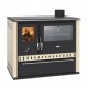 Fogão a lenha Prity GT, com forno de aço inoxidável e gaveta, 15 kW |  |  |