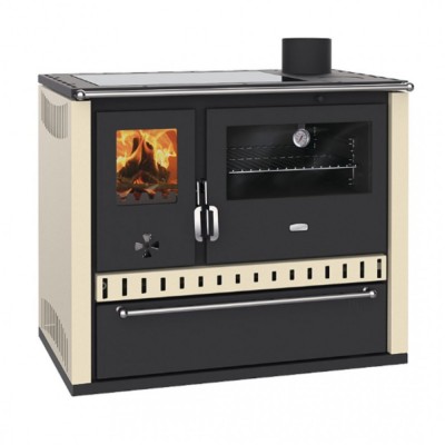Fogão a lenha Prity GT, com placa vitrocerâmica e gaveta, 15 kW - Produtos para comparar