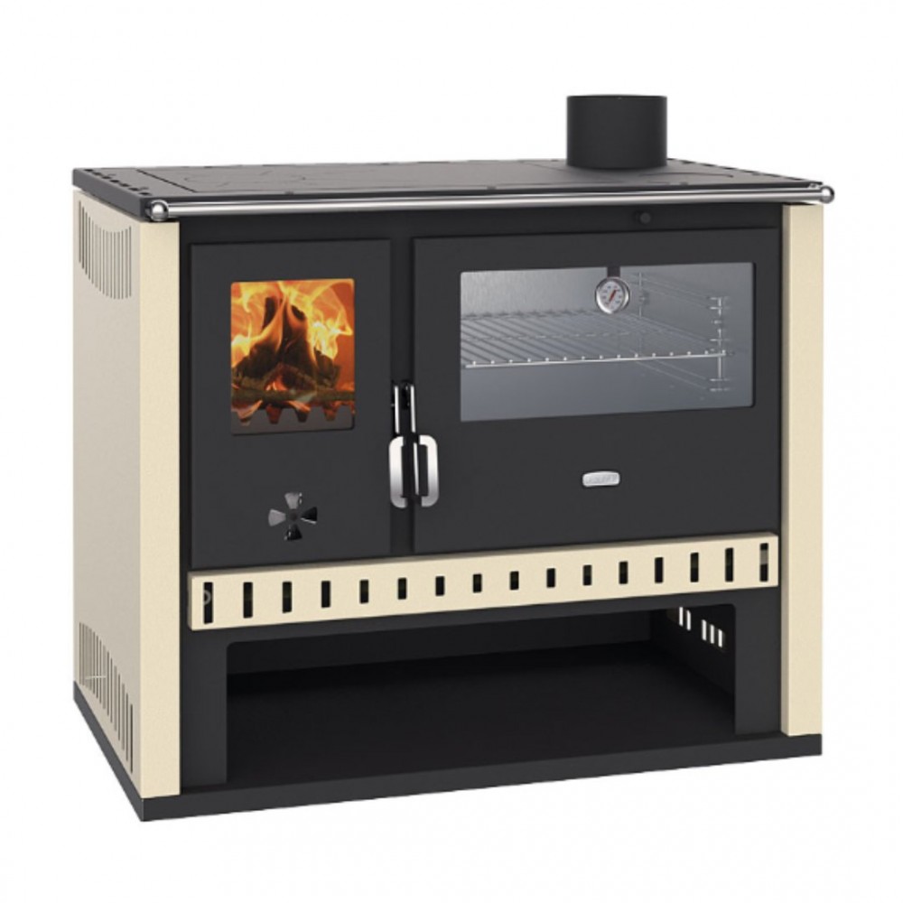 Fogão a lenha Prity GT, com forno de aço inoxidável, 15 kW |  |  |