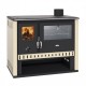 Fogão a lenha Prity GT, com forno de aço inoxidável, 15 kW |  |  |