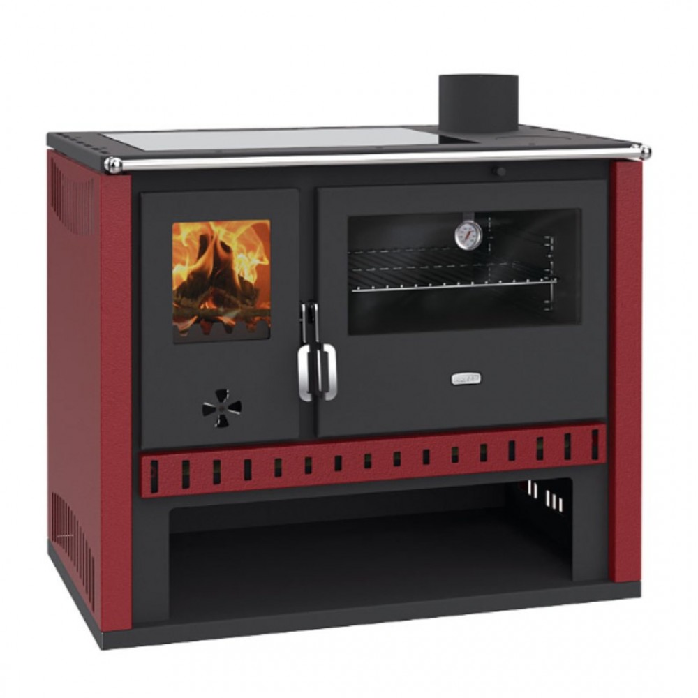 Fogão a lenha Prity GT Vermelho, com placa vitrocerâmica, 15 kW |  |  |