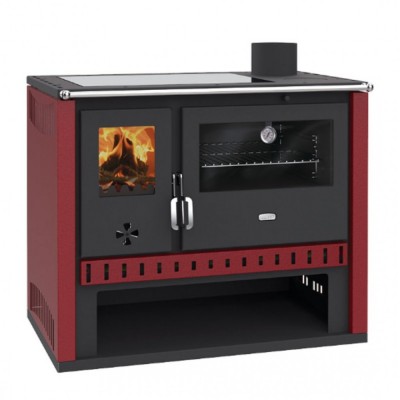 Fogão a lenha Prity GT Vermelho, com placa vitrocerâmica, 15 kW - Produtos para comparar