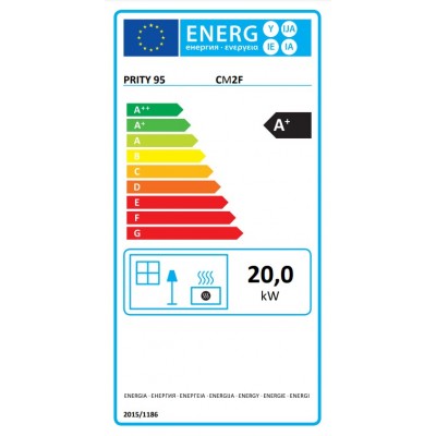 Lareira a Lenha Prity CM2F, 20kW - Lareiras