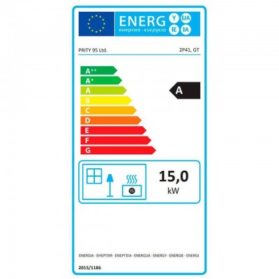  Fogão a lenha Prity GT Vermelho, com forno de aço inoxidável e gaveta, 15 kW - Produtos para comparar