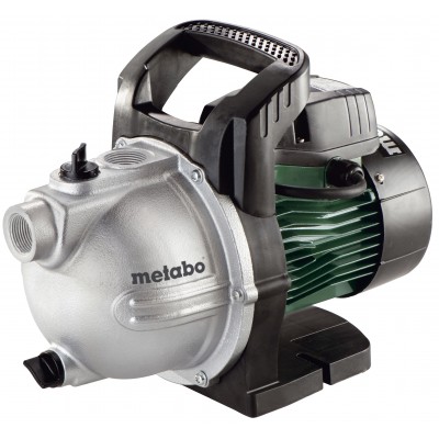 Bomba de jardim monofásica para água limpa Metabo P 4000 G, potência 1100 W, vazão 4000 l/h, altura manométrica 46 m - Metabo