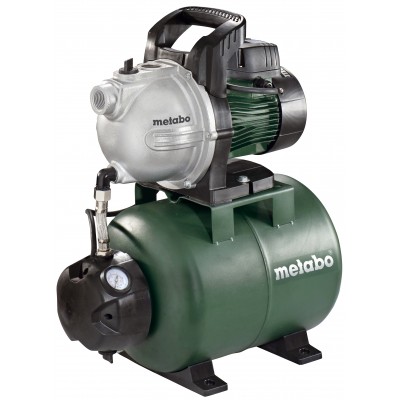 Bomba hidróforo Metabo HWW 3300/25 G, potência 900 W, vazão 3300 l/h, altura manométrica 45 m, capacidade do tanque 24 L - Metabo