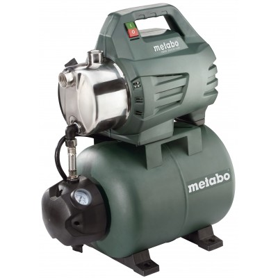 Bomba de água hidróforo monofásica METABO HWW 3500/25 INOX, potência 900 W, vazão 3500 l/h, altura manométrica 45 m, capacidade do tanque 24 L - Bombas de água