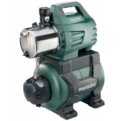 Bomba de água hidróforo monofásica METABO HWW 6000/25 INOX, potência 1300 W, vazão 6000 l/h, altura manométrica 55 m, capacidade do tanque 24 L - Bombas de água