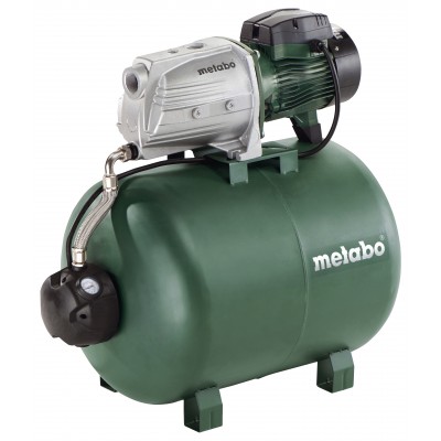 Bomba de água hidróforo monofásica METABO HWW 9000/100 G, potência 1800 W, vazão 9000 l/h, altura manométrica 51 m, capacidade do tanque 100 L - Bombas de água