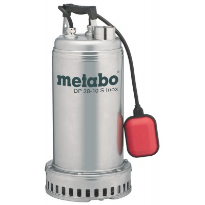 Bomba de drenagem monofásica para águas sujas Metabo DP 28-10 S Inox, potência 1850 W, vazão 28.000 l/h, altura manométrica 17 m - Metabo