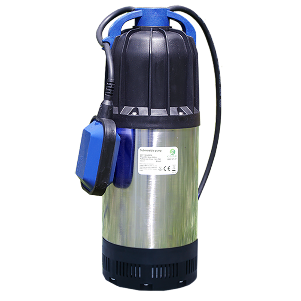 Bomba de drenagem submersível para poço Gmax QDP com flutuador exterior – caudal 6,5 m³/h, potência 1 kW, altura manométrica 40 m