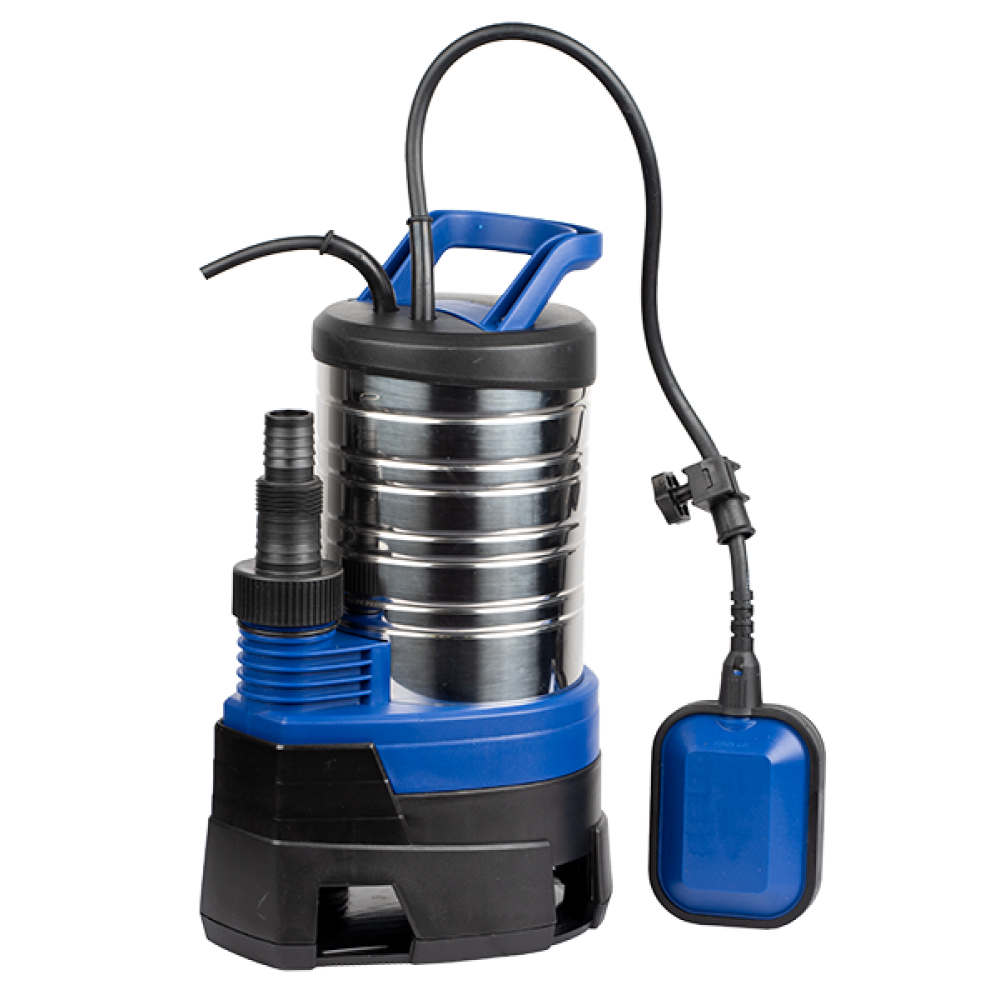 Bomba de drenagem para águas sujas Gmax com flutuador exterior e corpo em aço inoxidável – caudal 13,5 m³/h, potência 0,75 kW, altura manométrica 8 m