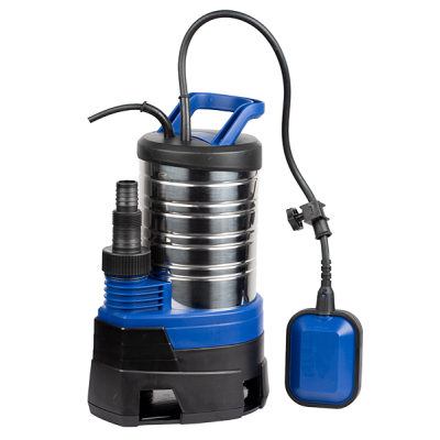 Bomba de drenagem para águas sujas Gmax com flutuador exterior e corpo em aço inoxidável – caudal 13,5 m³/h, potência 0,75 kW, altura manométrica 8 m - Bombas de drenagem