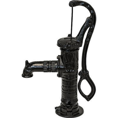 Bomba de água manual, Hydro-Fix manual, preta, comprimento 640 mm, ferro fundido, tamanho 1 1/4″ - Bombas de água manuais