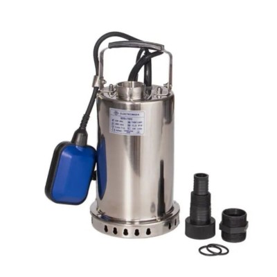 Bomba de drenagem com flutuador exterior e corpo em aço inoxidável Electromash QDS-750C, potência 750 W, caudal 200 l/min, altura manométrica 11 m, saída 1″ - Bombas de água