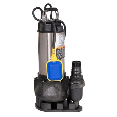 Bomba de drenagem Electromash WQ 1100 profissional com flutuador externo e corpo de aço inoxidável, potência 1,1 kW, fluxo 24.000 l/h, altura manométrica 10 m, saída 2″ - Bombas submersível
