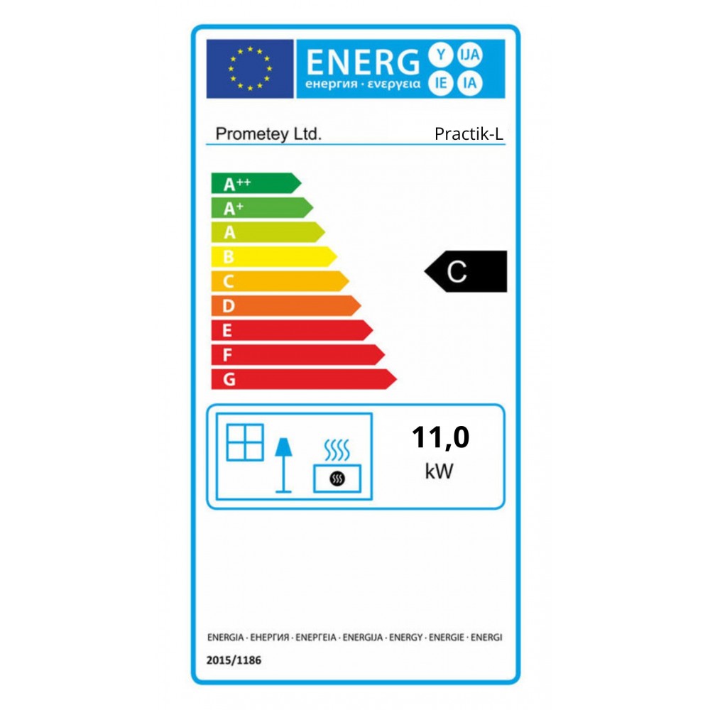 Fogão à lenha Prometey Practik-L, 11kW | Salamandras a lenha com forno | Salamandras a lenha |