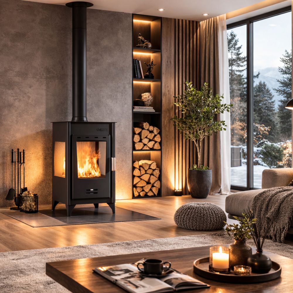 Salamandra a lenha Balkan Energy ATS 90-10 3 SIDE, 12.12kW | Salamandras a lenha |  |