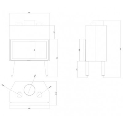 Lareira a lenha Velmora Fire ATS STABLE AIR 900, com condutas de ar, 19.59kW - Produtos para comparar