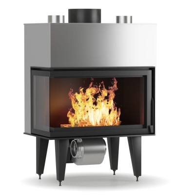 Lareira a lenha Velmora Fire ATS STABLE AIR CORNER 700, com condutas de ar, esquerda, 14.01kW - Produtos para comparar