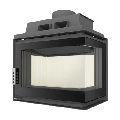 Lareira a lenha UNIFLAM 600 DURO S com alimentação de ar, lado direito, 11kW - Lareiras
